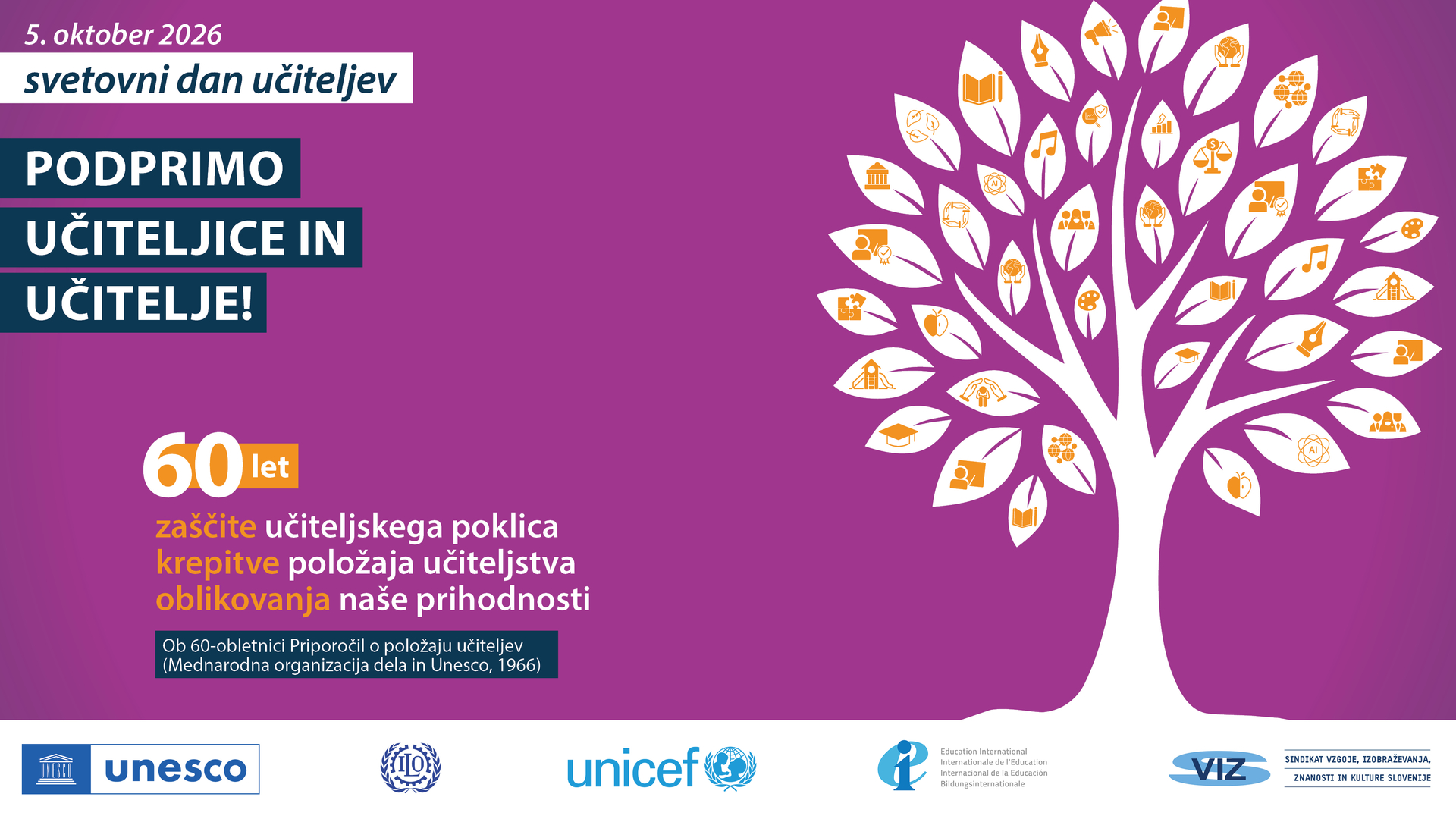 5. oktober: Svetovni dan učiteljic in učiteljev